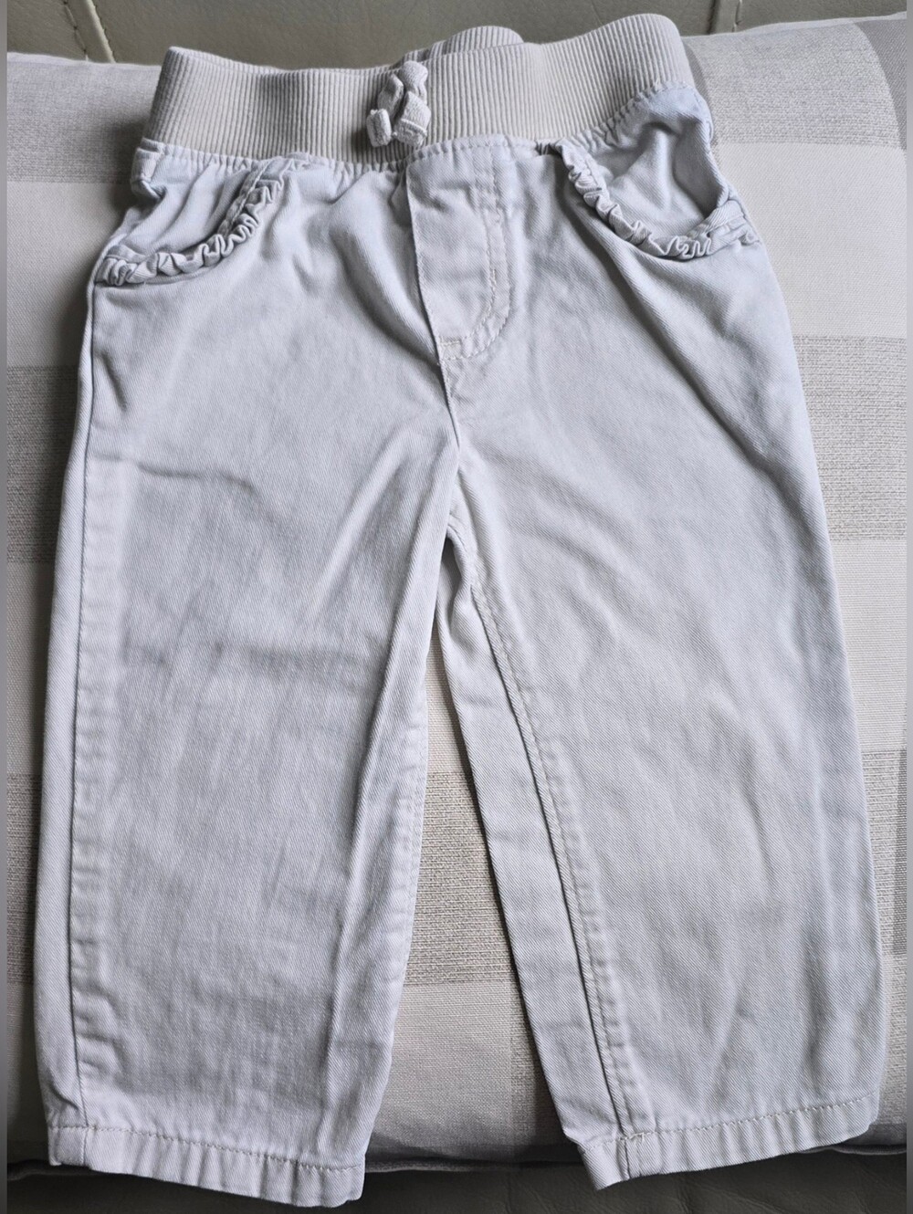 Baby Girl Khaki Pants with Ruffles Pockets Garanimals Size 18 Months